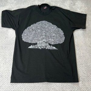 Fruit Of The Loom Shirt Mens Large Black The Family Tree Of British Rock Graphic